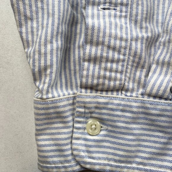Polo Ralph Lauren Men's Dress Shirt 18 34/35 Yarmouth With Flesh Pony Pinstriped - Picture 9 of 12